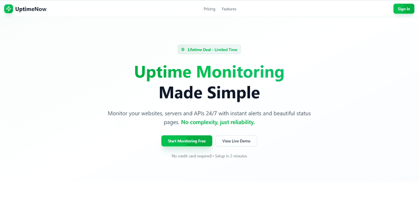 UptimeNow | 24/7 Monitoring Solution project thumbnail